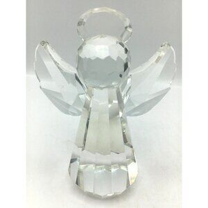 Crystal Angel Diamond Cut Figurine Ornament Collectable 6 1/4" T